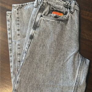 Gray Men's Empyre Jeans with Subtle Washed Finish